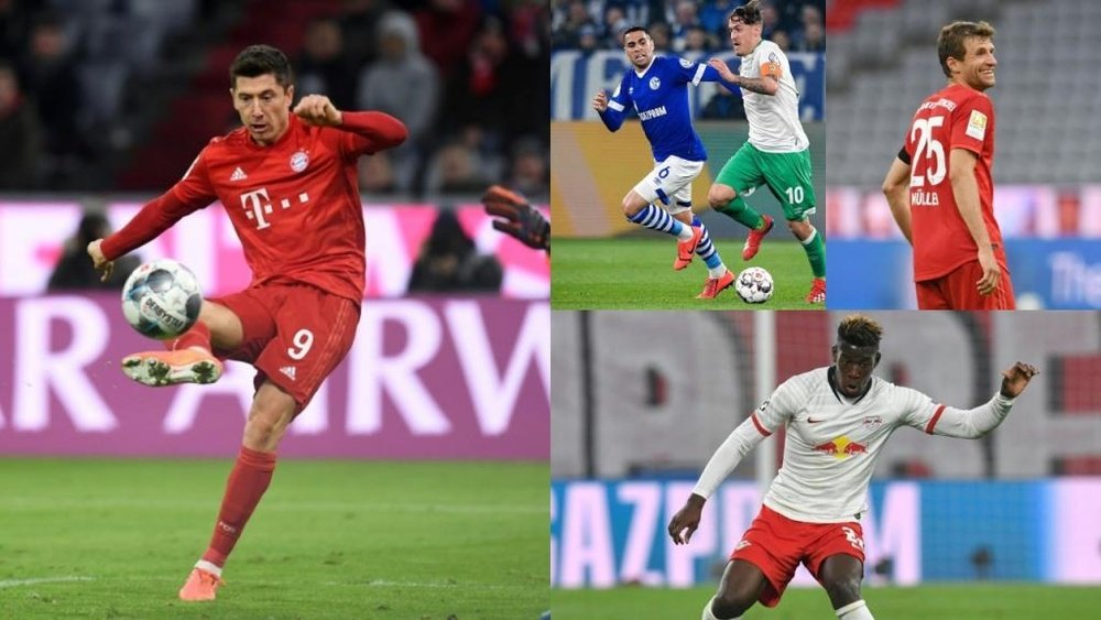 El XI de la Bundesliga 19-20 según las estadísticas. AFP/EFE