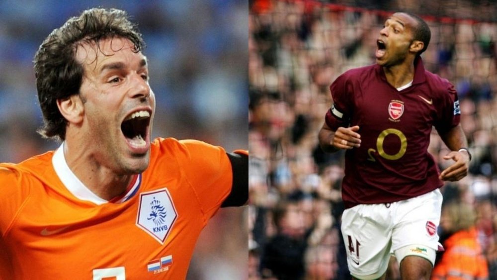 La rivalidad entre Van Nistelrooy y Henry. AFP