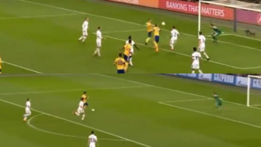 Dybala and Higuain made it 1-2 to Juventus against Tottenham. Screenshot/Twitter
