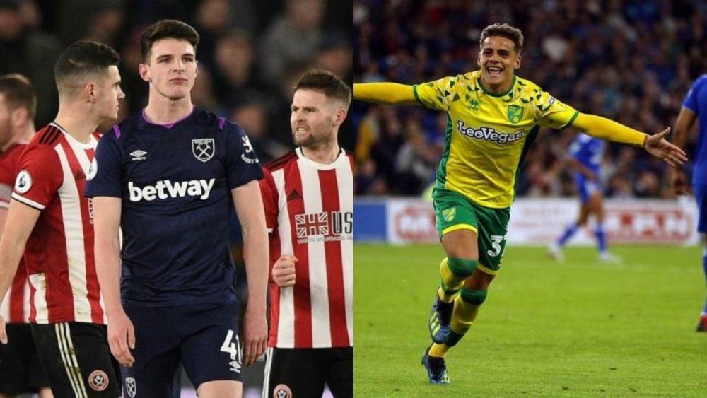 El United quiere a Declan Rice y Max Aarons. AFP