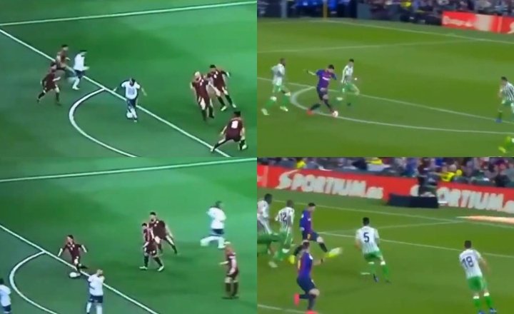 Messi with Barca and Argentina: Suarez's great pass with his heel and Benedetto's gaffe