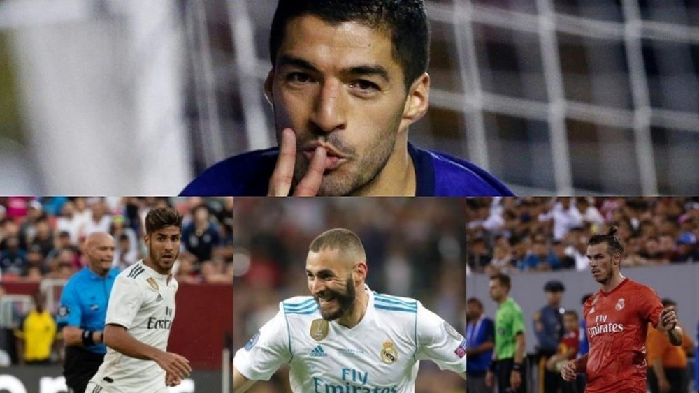 Suárez tem mais gols que o ataque do Real. Montaje/BeSoccer
