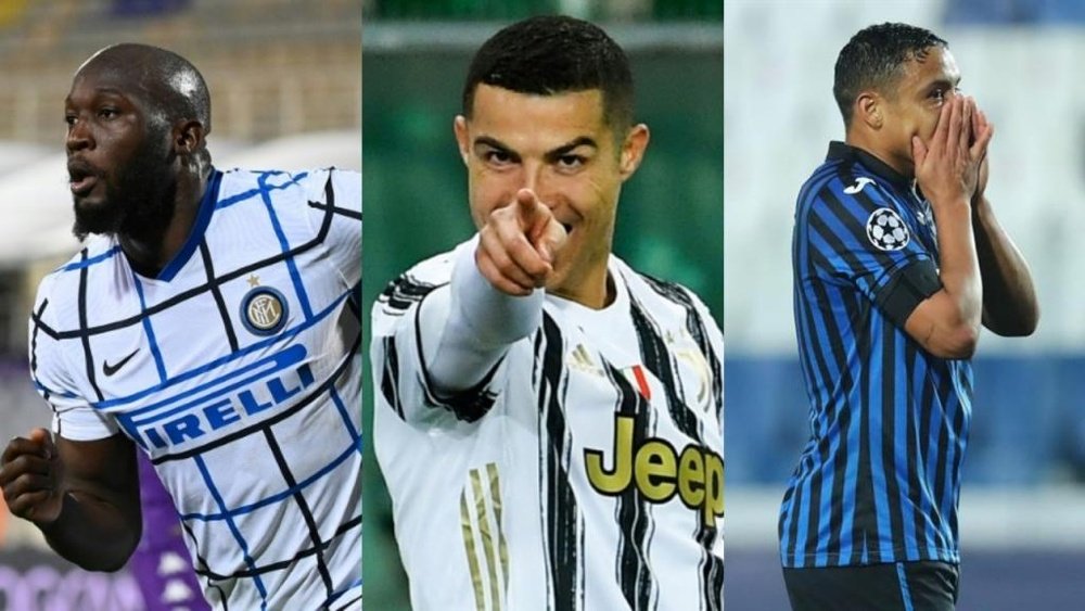 Cristiano Ronaldo, o goleador do Campeonato Italiano. Montagem/AFP