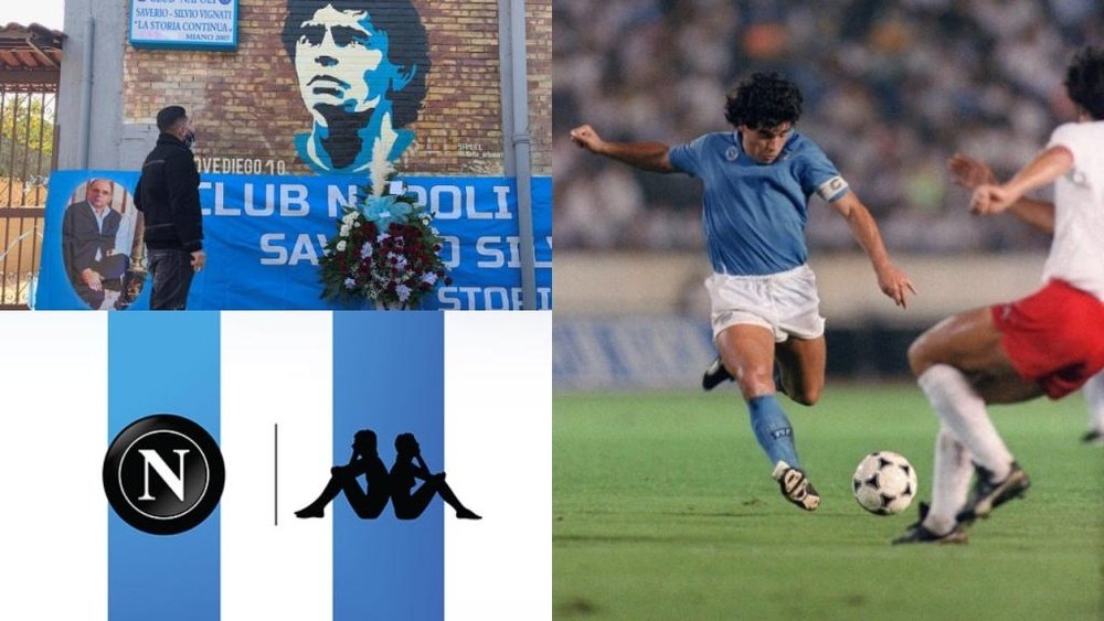 La maglia del Napoli per ricordare Maradona. AFP/SSCNapoli