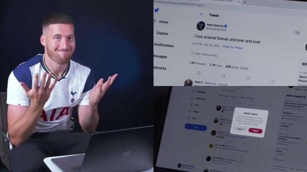 Doherty deleted some tweets. Screenshots/Twitter/Spurs_ES