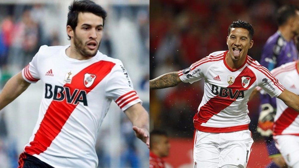 Los dos jugadores que habrían positivo en un partido con River Plate. EFE