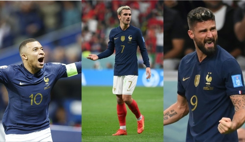 Henry wants Mbappe, Griezmann and Giroud for the Olympics. EFE/AFP
