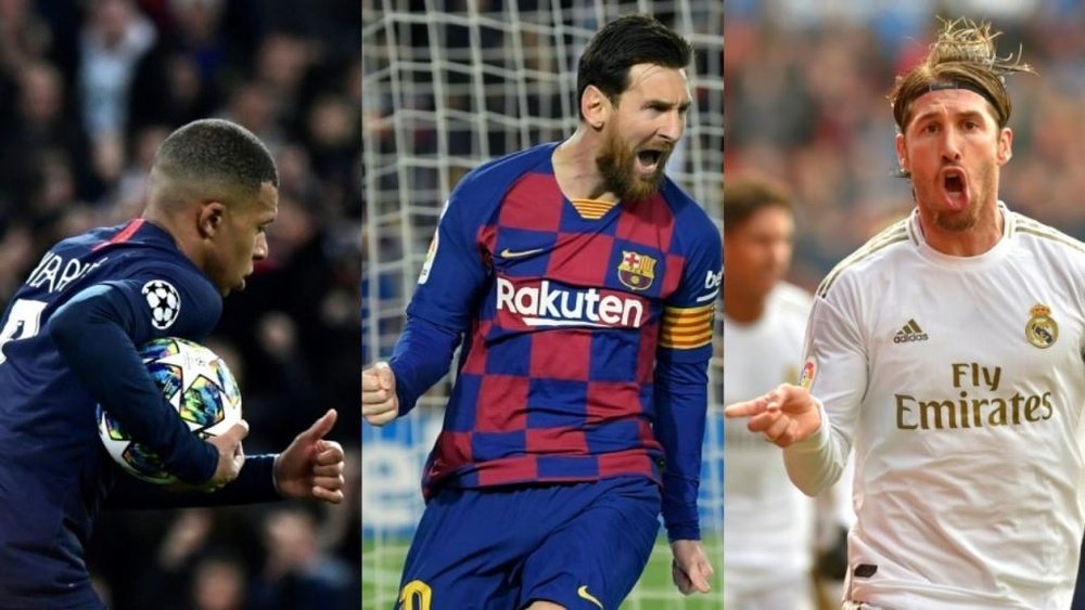 Mbappe, Messi and Ramos have yet to have their contracts renewed. AFP
