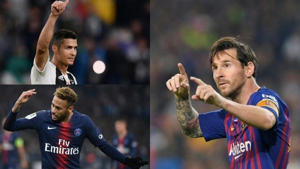 Messi, Cristiano e Neymar são os esportistas mais bem pagos em 2019 segundo a Forbes. BeSoccer