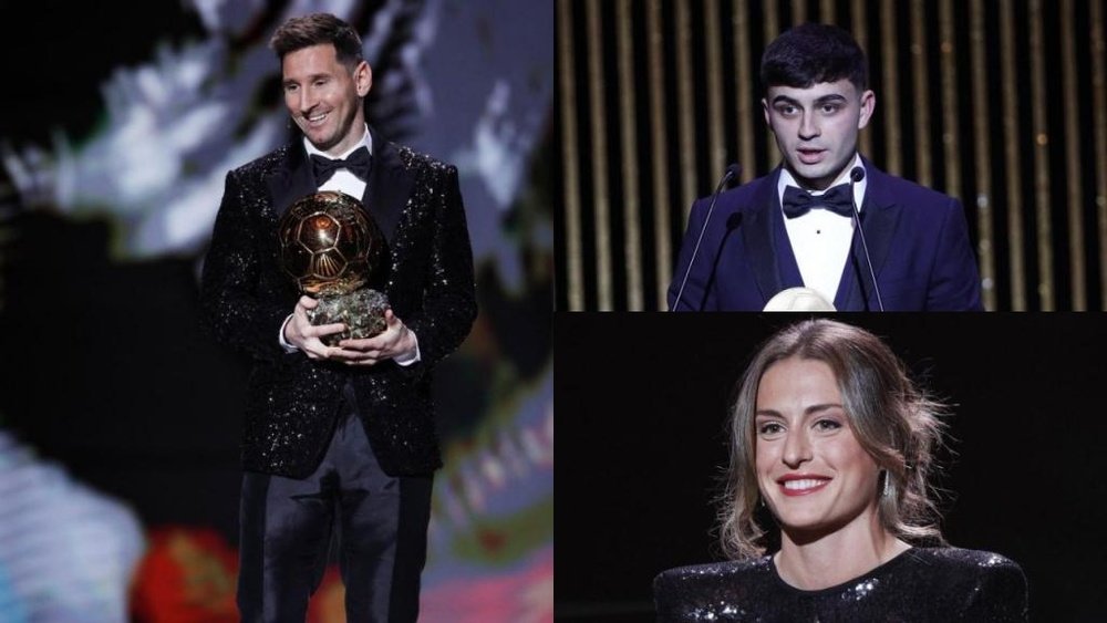 Messi, Alexia Putellas y Pedri fueron premiados en la gala del Balón de Oro. EFE