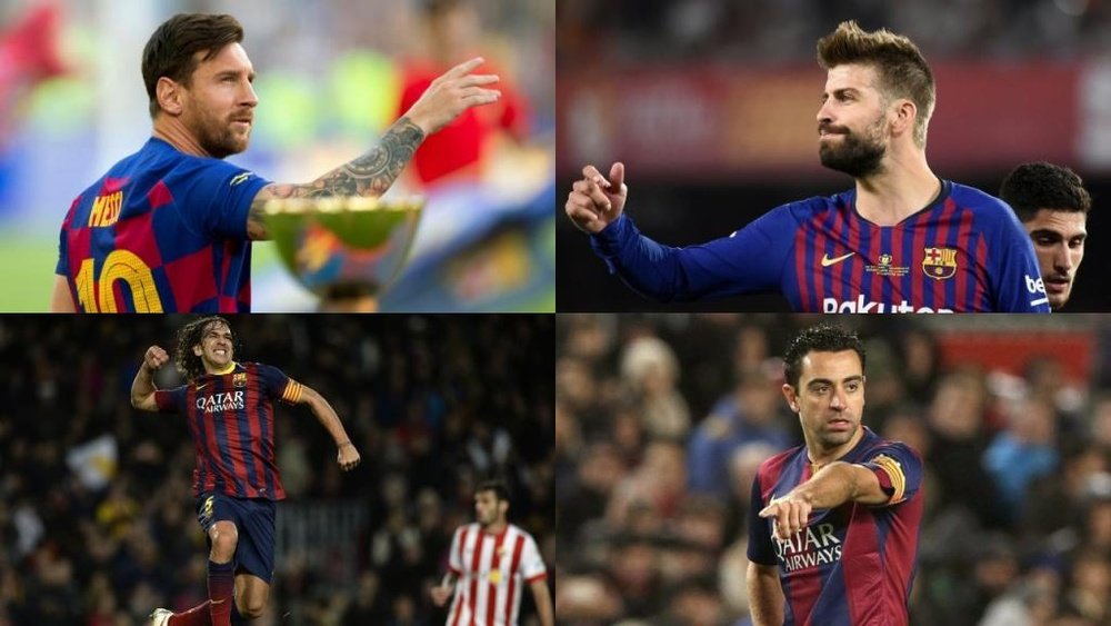 Os melhores jogadores formados em La Masia em seus 40 anos. EFE/AFP