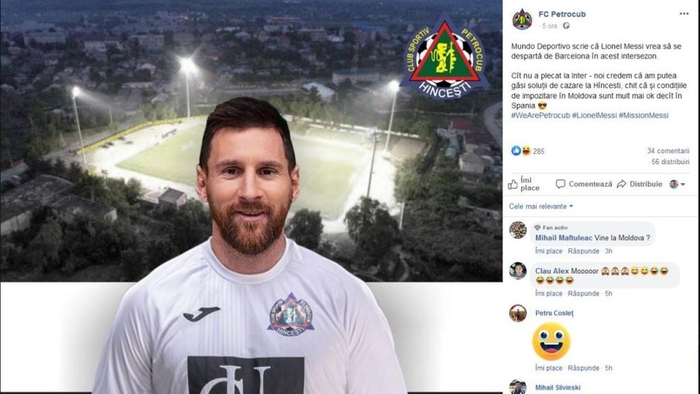 Moldovan Side Want To Sign Leo Messi Moldovan Side Want To Sign Leo Messi