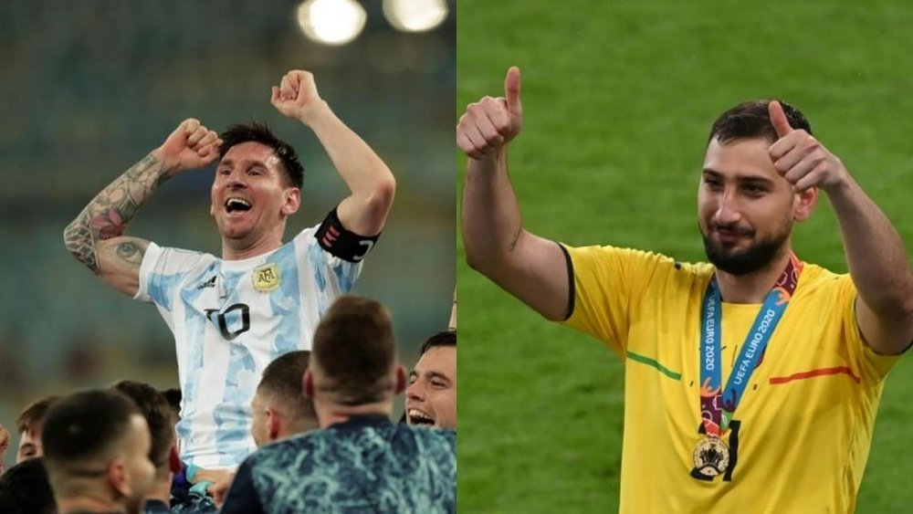 Messi e Donnarumma, dois MVP sem contrato. AFP