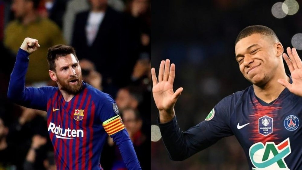 Mbappé escolhe Messi. AFP/EFE