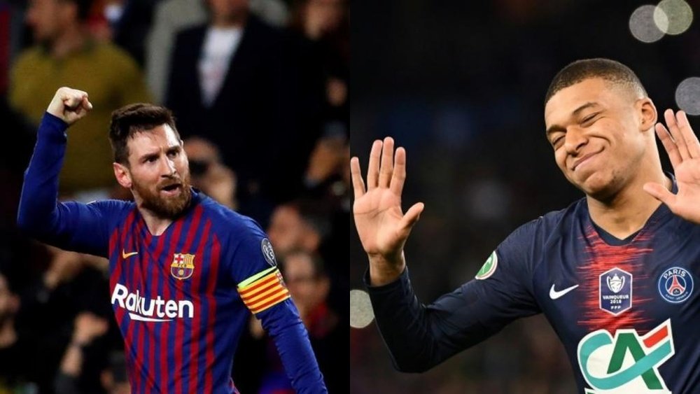 Dembélé told Mbappé that Messi is watching his goals. AFP/EFE