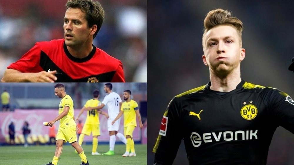 Michael Owen, Santi Cazorla et Marcos Reus. Montage/BeSoccer