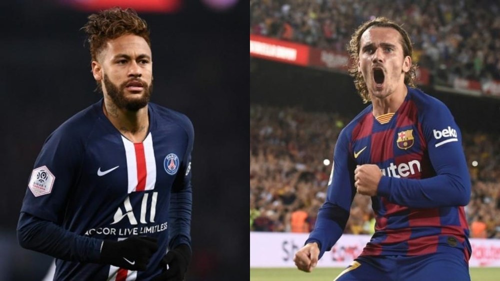 Griezmann gives Neymar the go-ahead. AFP