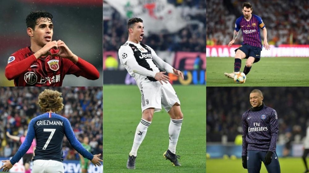 Los 10 futbolistas mejor pagados en 2019, según Forbes. AFP/EFE/BeSoccer