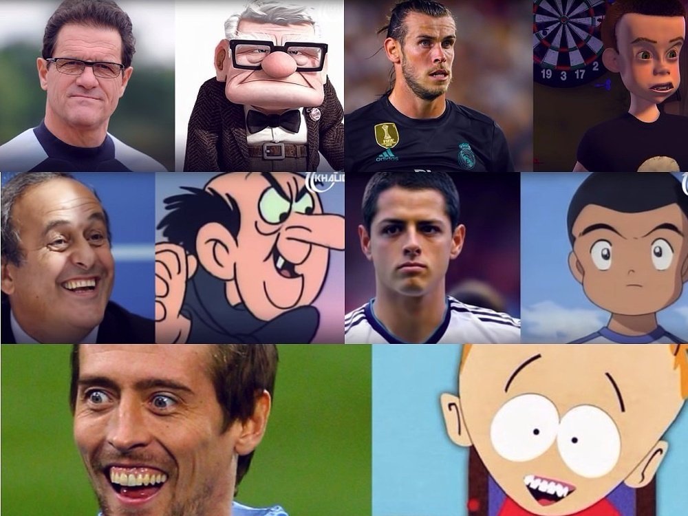 Los mejores parecidos entre futbolistas y dibujos animados. BeSoccer