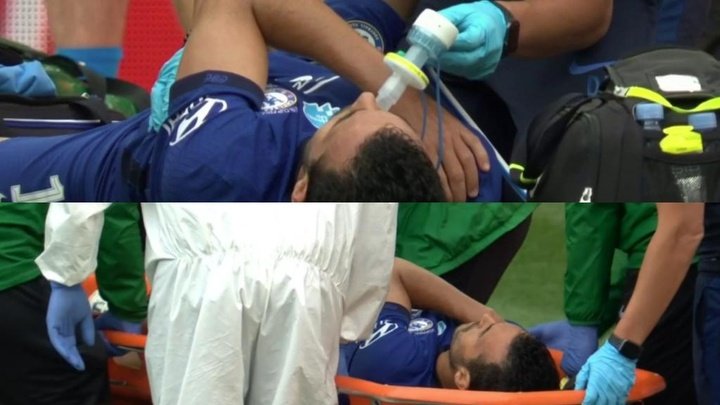 Pedro dio el susto: oxígeno y camilla por un problema en el hombro