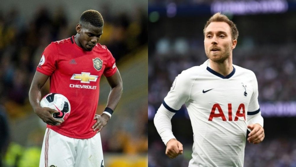 Just as the Eriksen option gains strength, Pogba is losing it. AFP/EFE