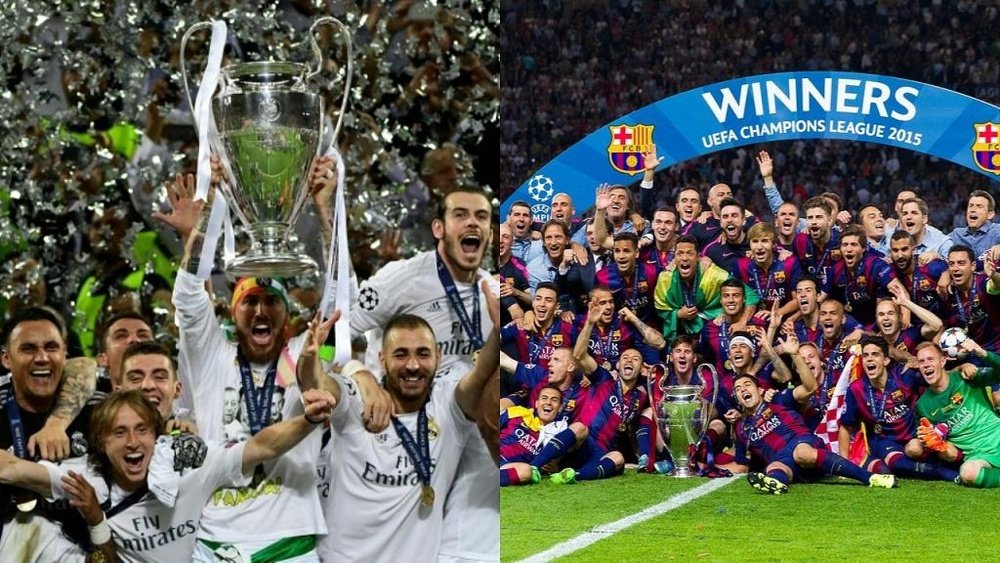 Real Madrid y Barcelona se han repartido las últimas siete Champions. AFP/BeSoccer