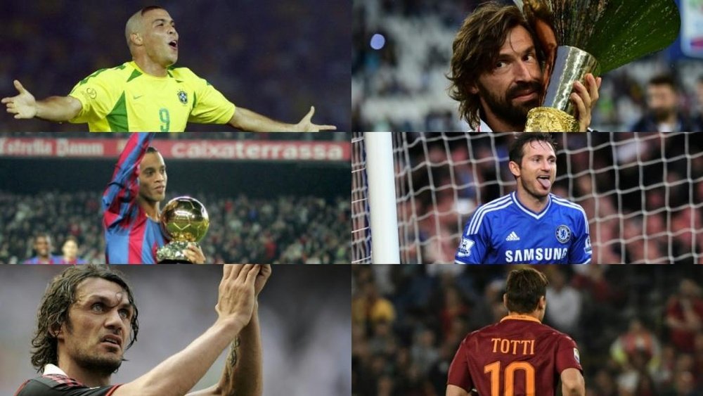 Ronaldo, Pirlo, Ronaldinho, Lampard, Maldini et Totti présents. BeSoccer