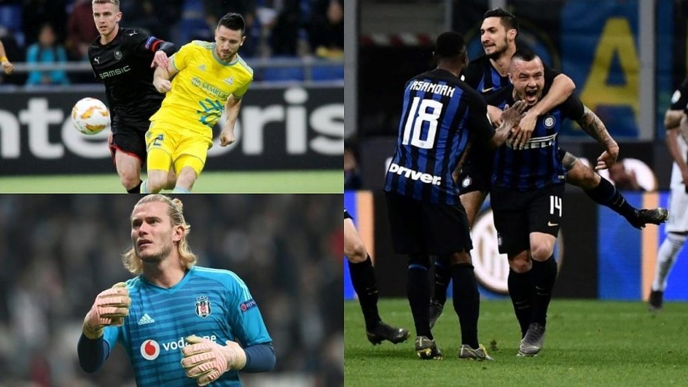Inter, Astana and Besiktas no longer have to worry about their finances. Montaje/AFP
