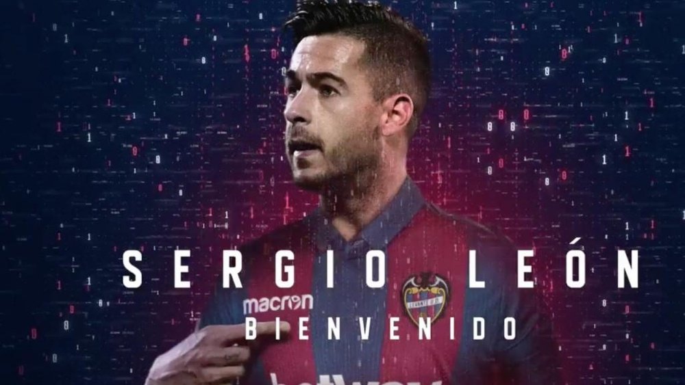 Sergio León ya es oficialmente jugador del Levante. Twitter/LevanteUD