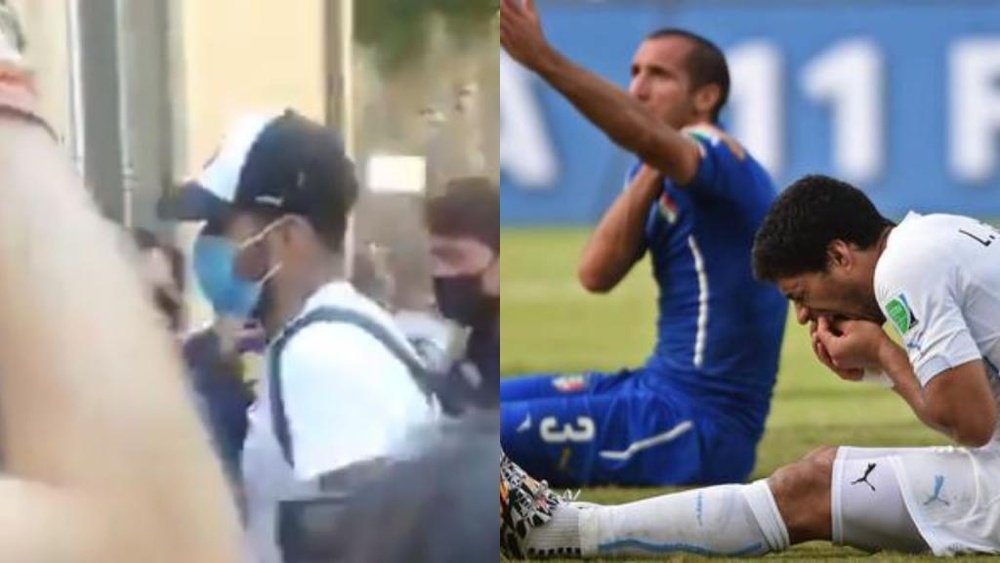 Suarez accolto dai tifosi. Montaje