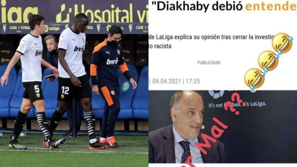 Diakhaby rit aux propos de Javier Tebas sur l'incident raciste. EFE