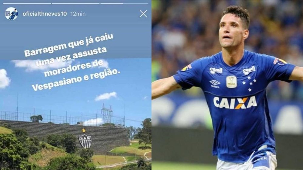 Thiago Neves no estuvo muy acertado con su broma. AFP/Instagram