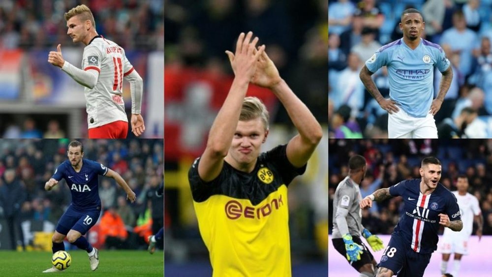Os cinco craques da elite com quem sonha a Juventus. Montagem/AFP