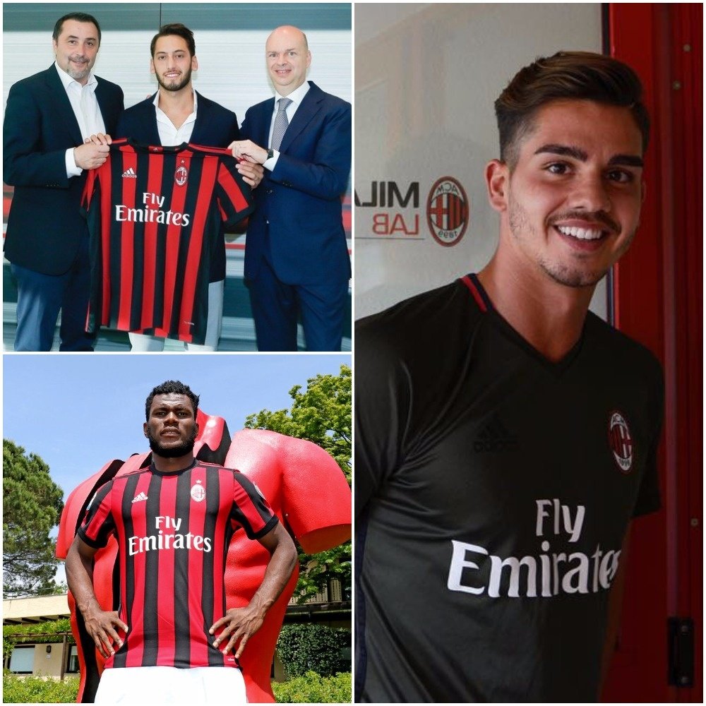 Andre Silva, Franck Kessie and Hakan Calhanoglu are among the new signings. ACMilan