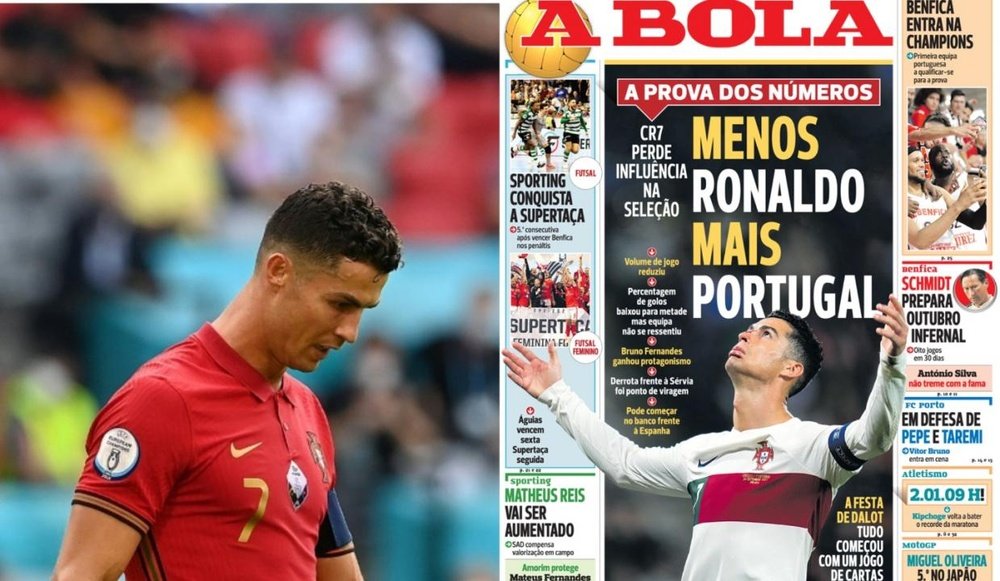 Cristiano, criticado en Portugal. AFP/ABola