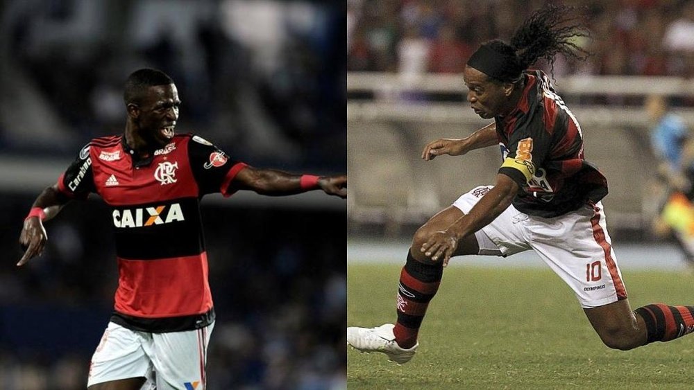 Algunos grandes jugadores que pasaron por Flamengo. Montaje/BeSoccer
