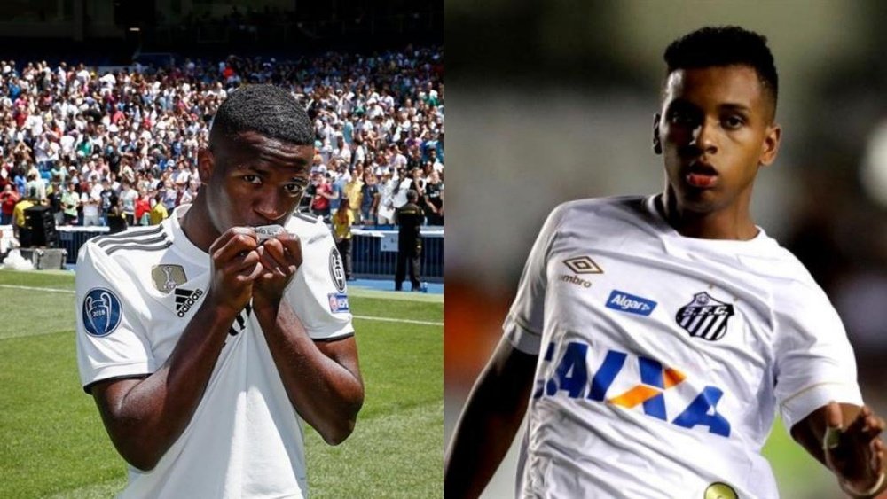 Vinicius et Rodrigo, deux joueurs qui arboreront le maillot du Real dans les prochaines années. EFE