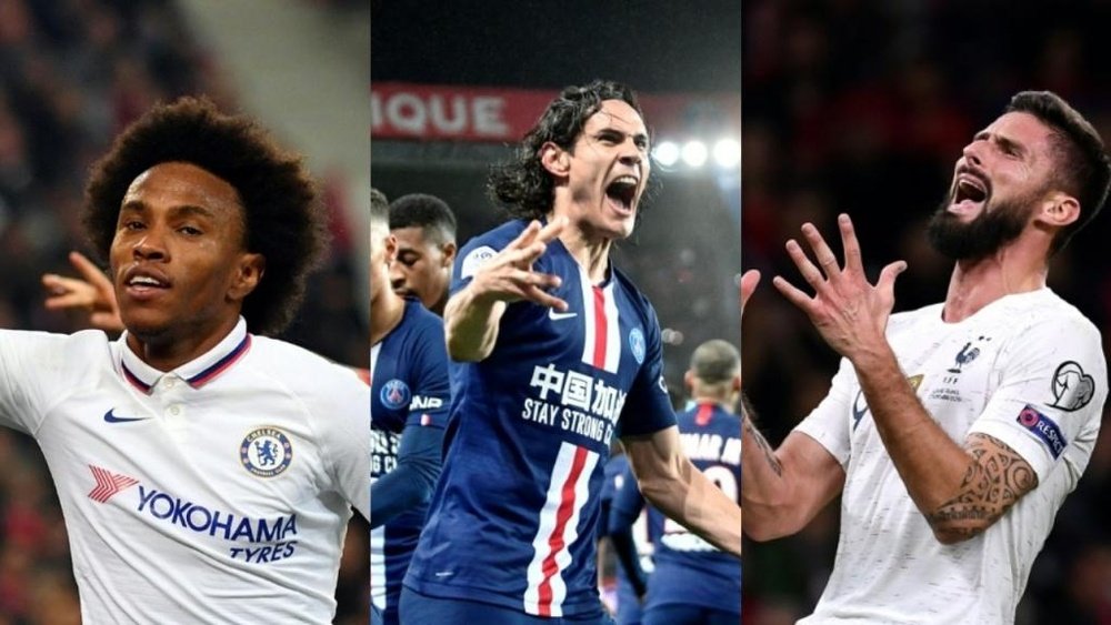 Willian, Cavani and Giroud will be three of the bargains of the summer. AFP