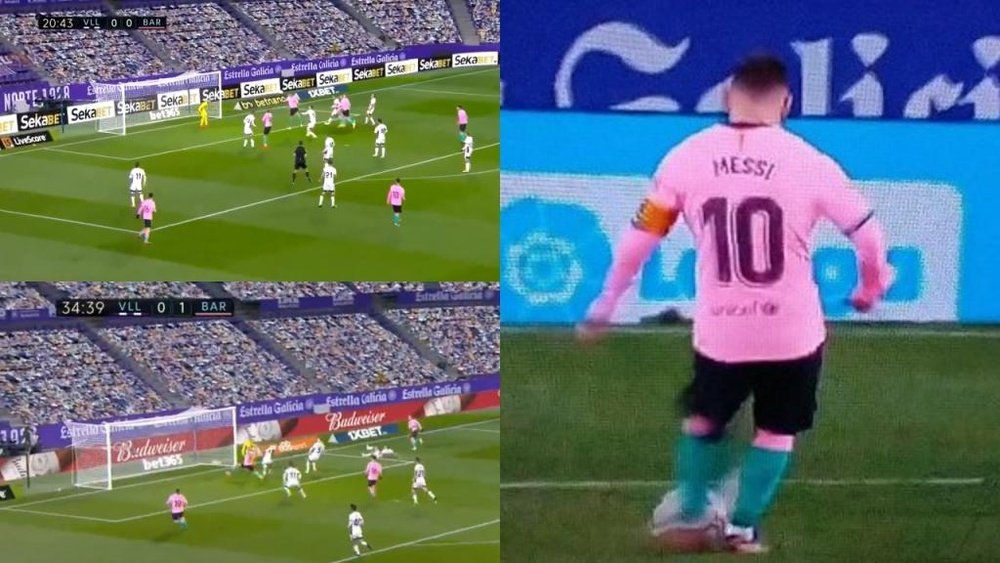 Lionel Messi played a key role in the first two Barca goals. Screenshot/MovistarLaLiga