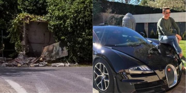 Un empleado de CR7 estrelló el vehículo contra la puerta de una casa de Mallorca. EFE/Instagram