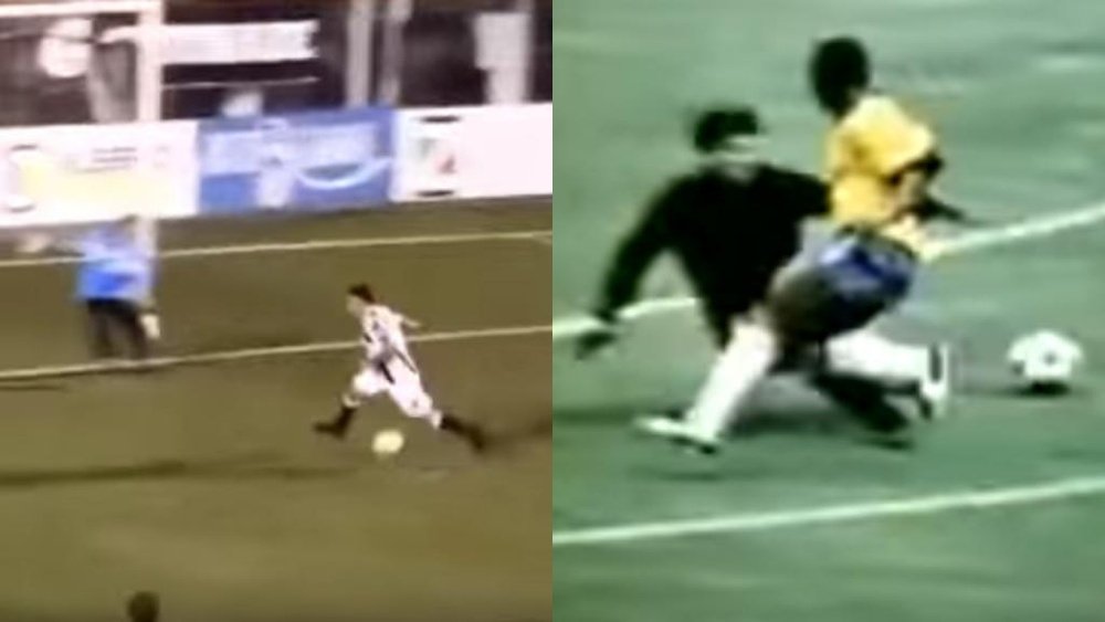 Amago de 'crack' y gol. Captura/CarlosAndresFerreyra/Youtube