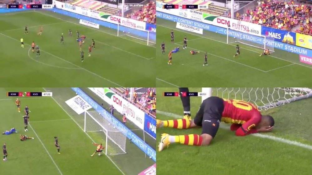 Vranckx falló un gol cantado. Capturas/ElevenSports/BEn