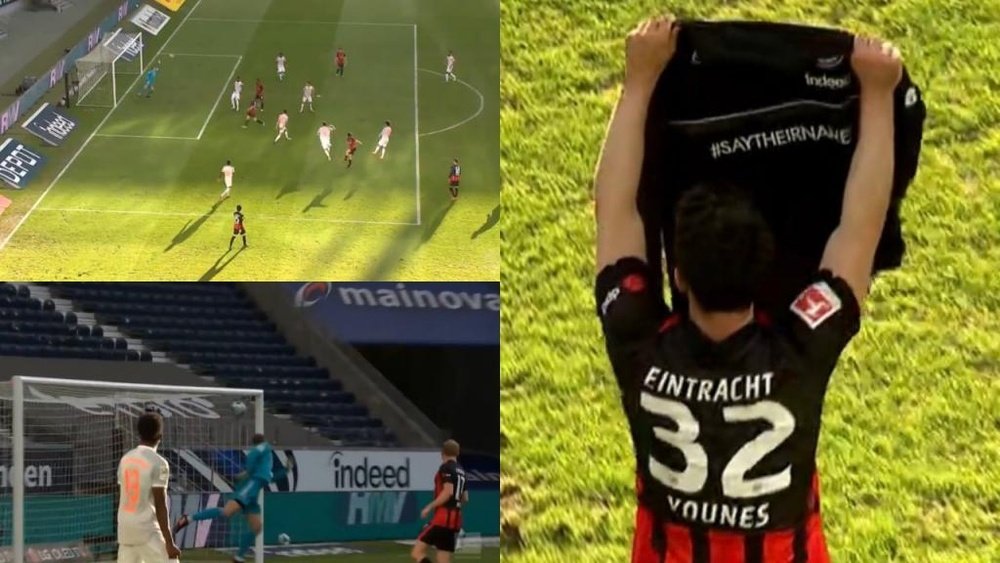 El Eintracht se puso 2-0. Captura/Vamos