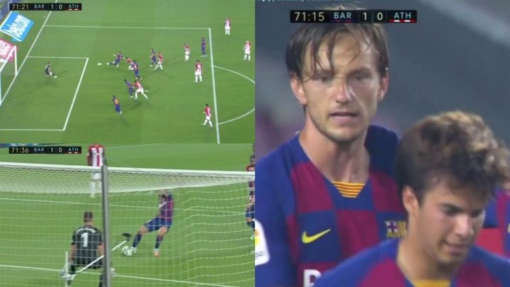 Rakitic apre la cassaforte grazie all'assist più strano di Messi