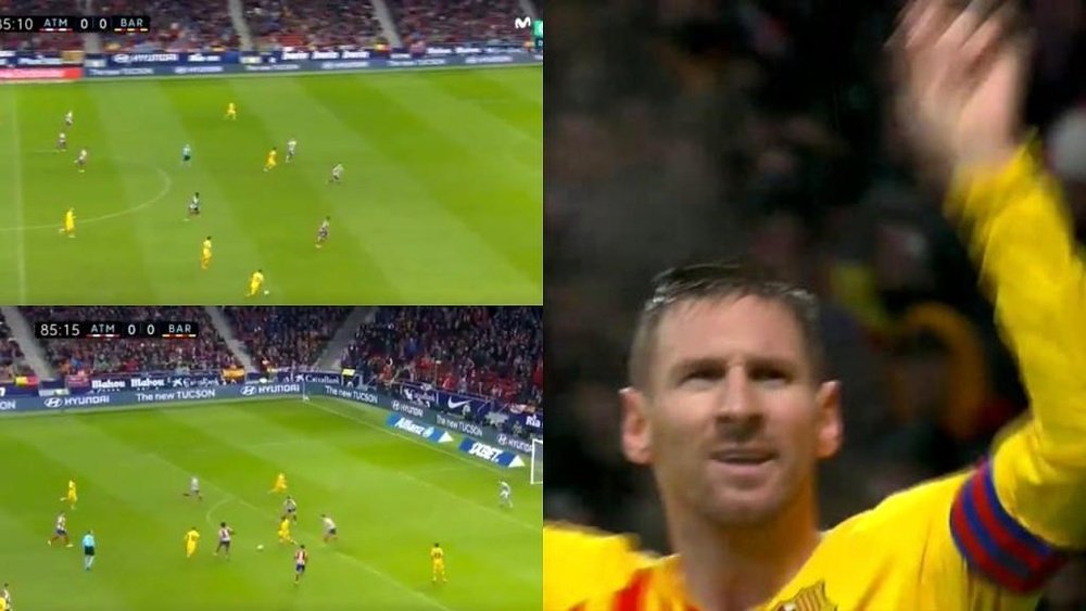 Le but de la victoire de Messi contre l'Atlético. Capture/MovistarLaLiga