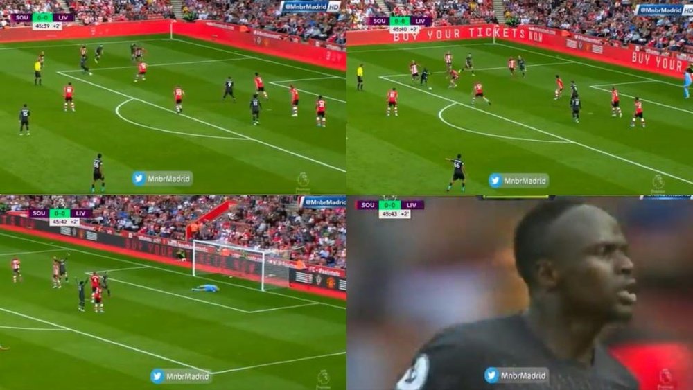 Mané sorprendió con un derechazo imparable. Capturas/MnbrMadrid