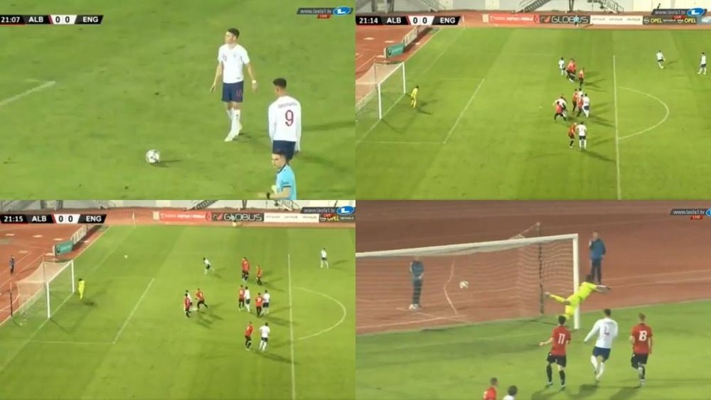 Foden scored a free-kick. Screenshots/LaOla1TV