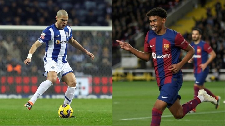 Historia de Champions: Lamine, el más joven en jugar una eliminatoria, y Pepe, el más viejo