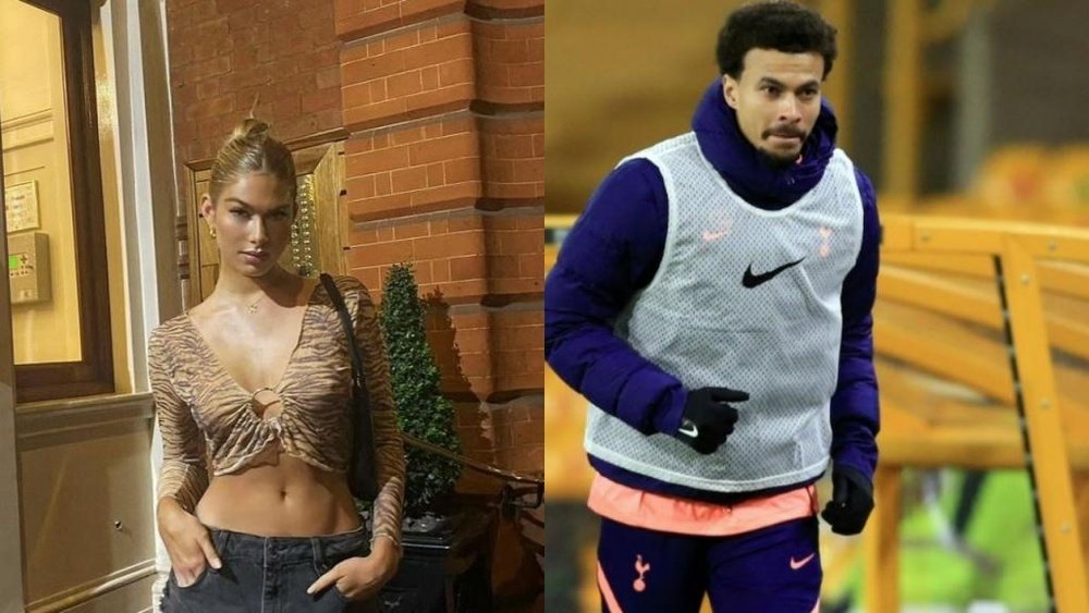Dele Alli termina com María Guardiola. Instagram/nicoleindiaberry/AFP