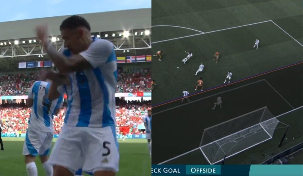 Se detiene el Argentina-Marruecos por invasión y lanzamiento de un petardo. Captura/Eurosport